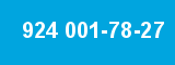 924 001-78-27 924 001-78-27